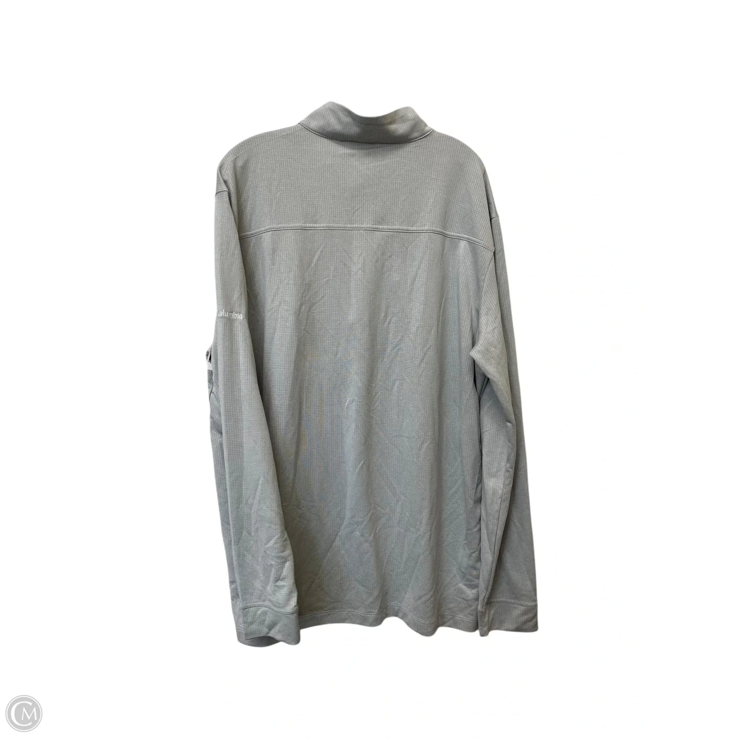 Athletic Top Long Sleeve Collar By Columbia In Grey, Size: Xl