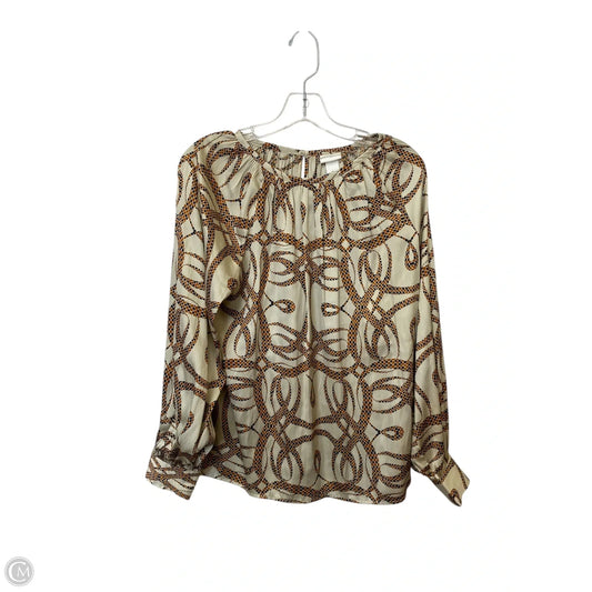 Top Long Sleeve By H&m In Cream, Size: 8