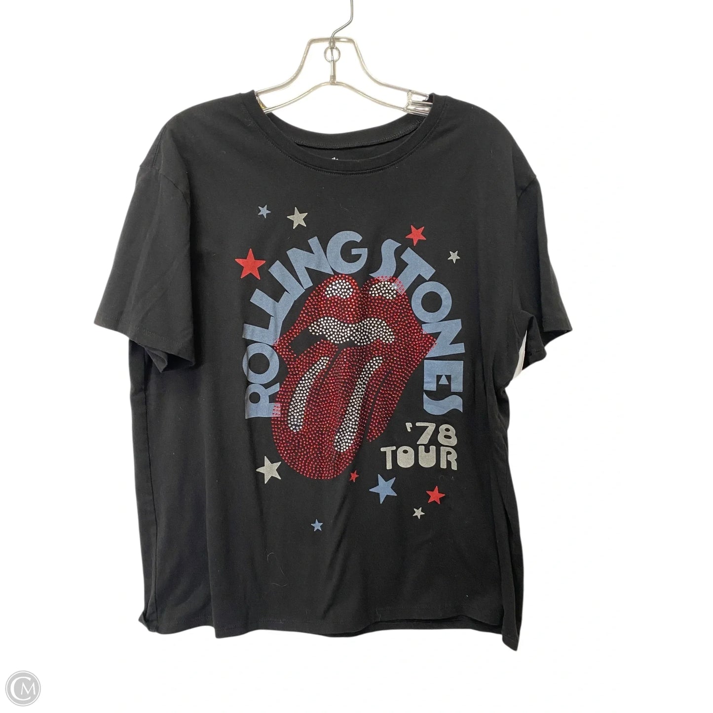 Top Short Sleeve By Clothes Mentor In Black, Size: L