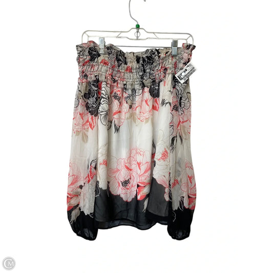 Top Long Sleeve By White House Black Market In Floral Print, Size: M