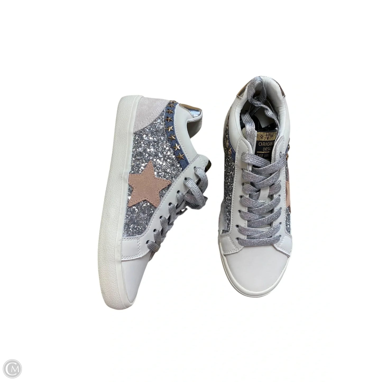 Shoes Sneakers By Vintage Havana In Silver & White, Size: 8.5