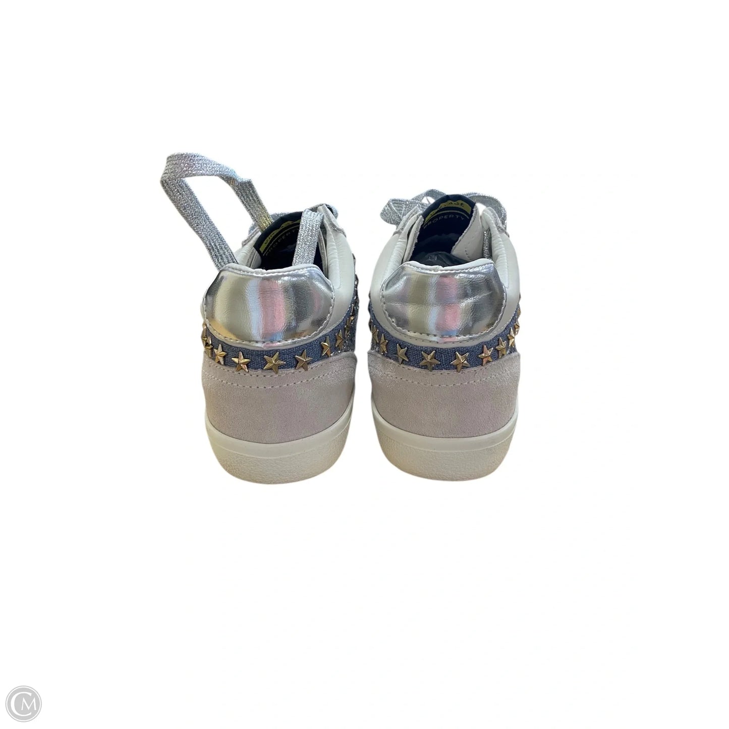 Shoes Sneakers By Vintage Havana In Silver & White, Size: 8.5