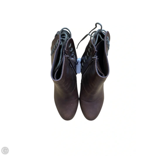 Boots Ankle Heels By Clothes Mentor In Brown, Size: 8
