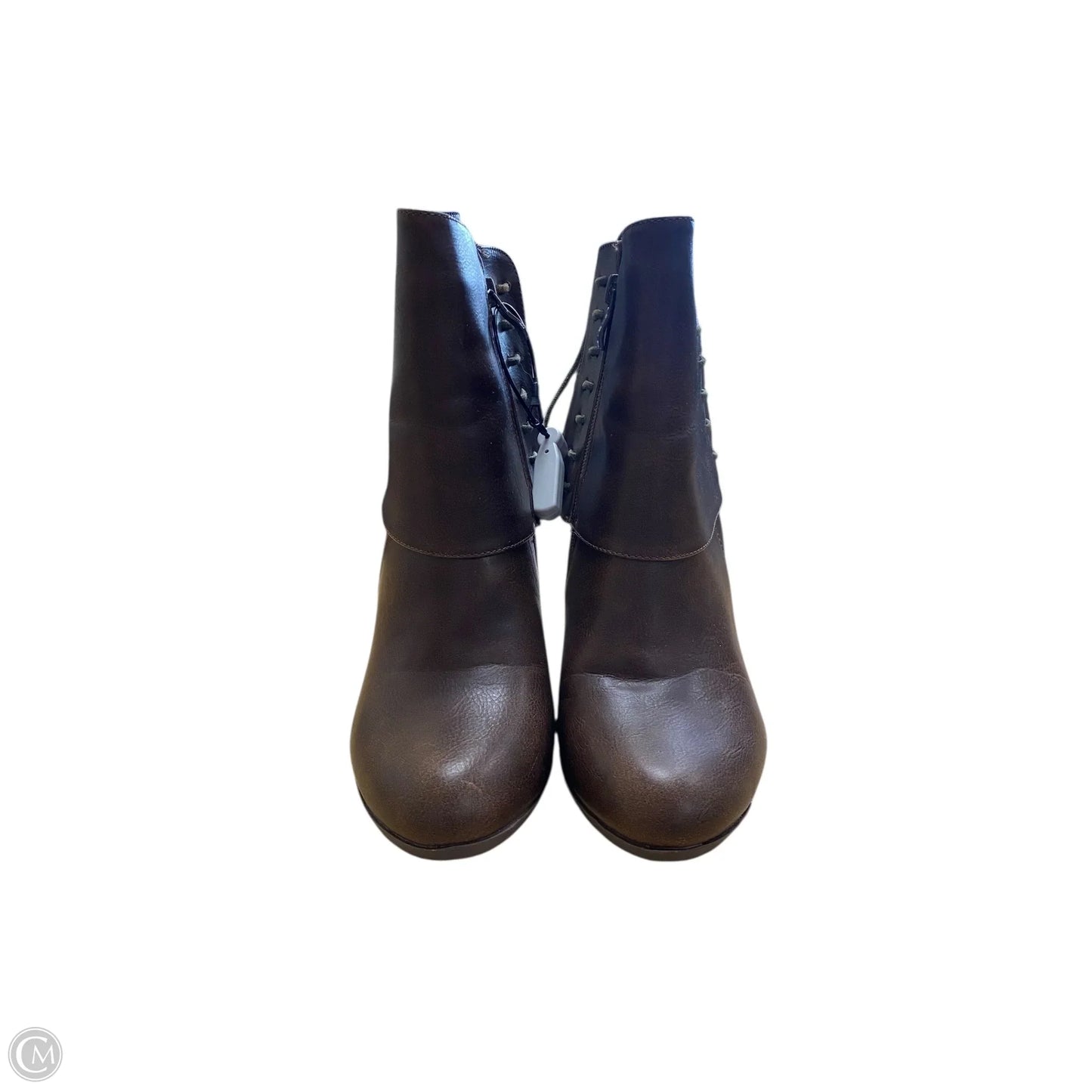 Boots Ankle Heels By Clothes Mentor In Brown, Size: 8