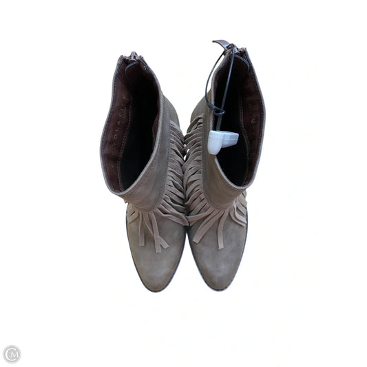 Boots Ankle Heels By Very Volatile In Grey, Size: 8