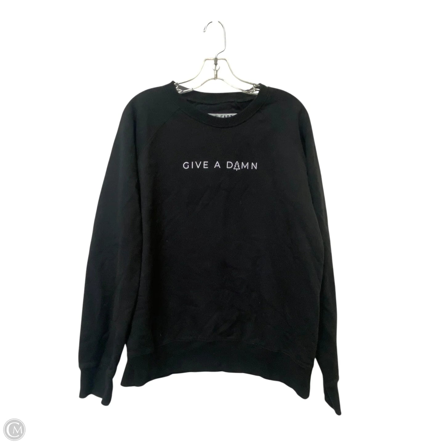 Sweatshirt Crewneck By Clothes Mentor In Black, Size: L