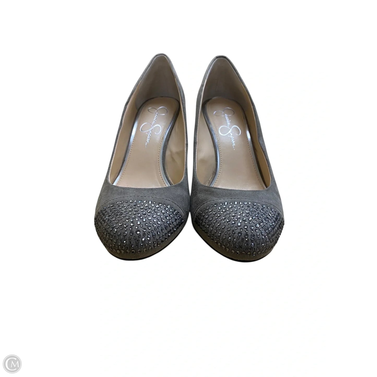 Shoes Heels Wedge By Jessica Simpson In Grey, Size: 8