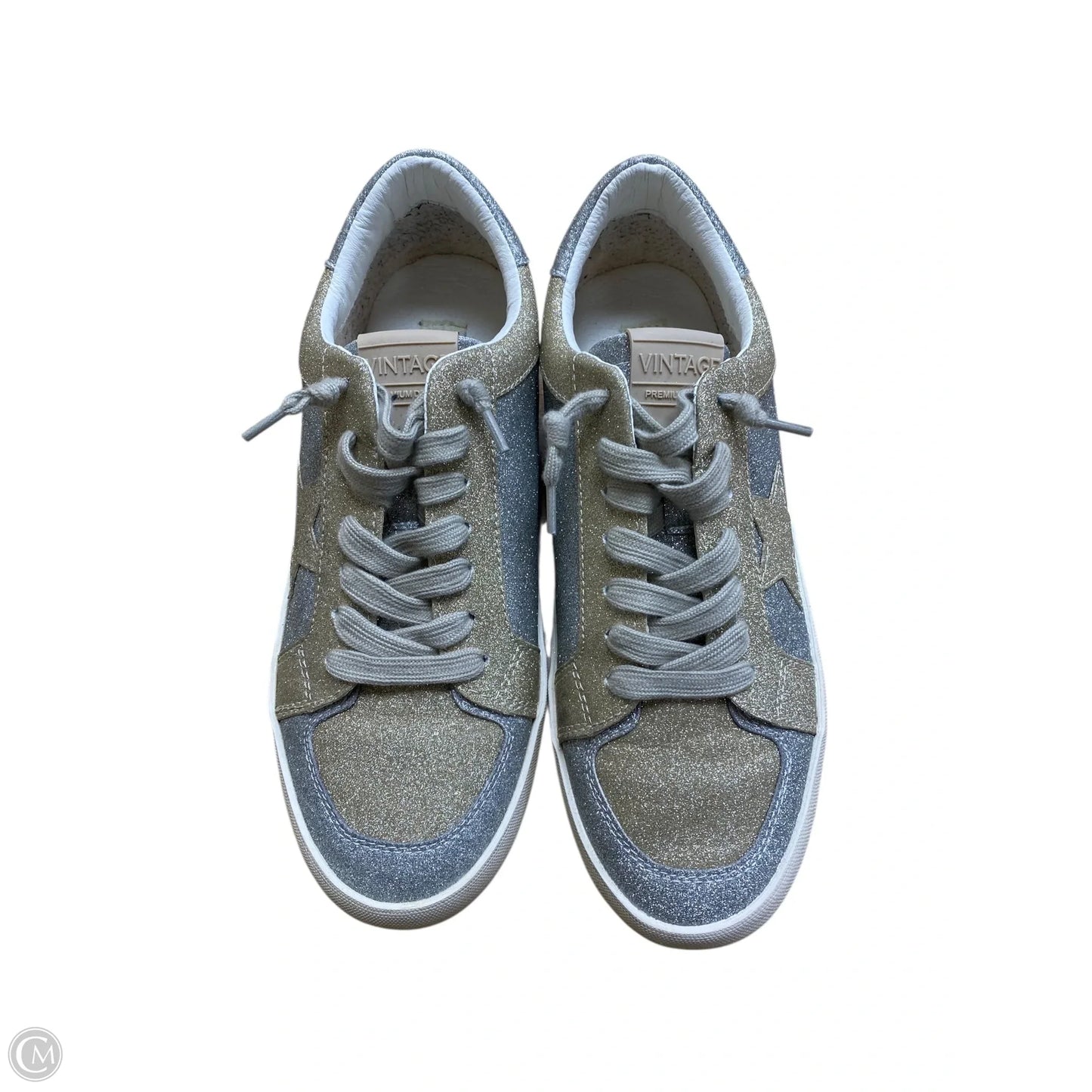 Shoes Sneakers By Vintage Havana In Gold & Silver, Size: 9