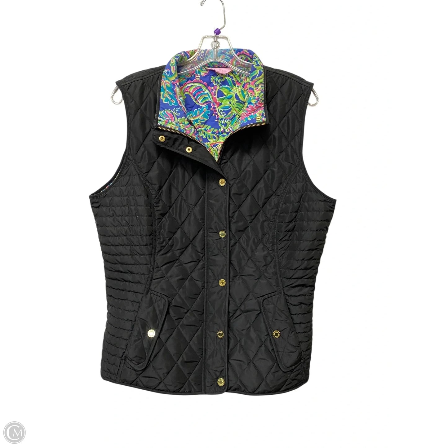 Vest Designer By Lilly Pulitzer In Black, Size: Xl