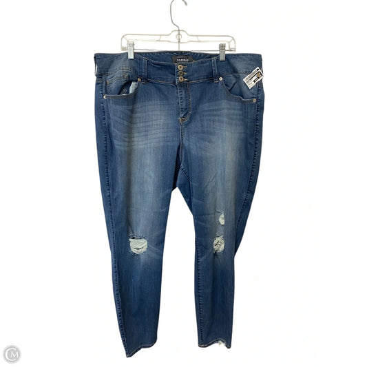 Jeans Skinny By Torrid In Blue Denim, Size: 26