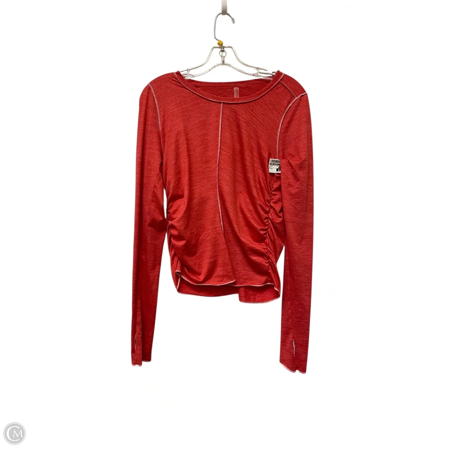 Athletic Top Long Sleeve Crewneck By Free People In Pink, Size: M