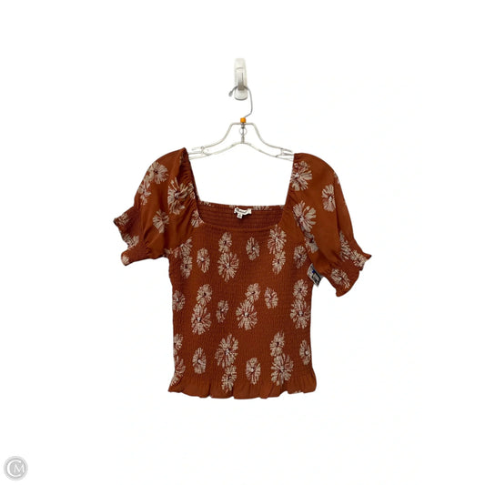 Top Short Sleeve By Madewell In Orange, Size: Xs