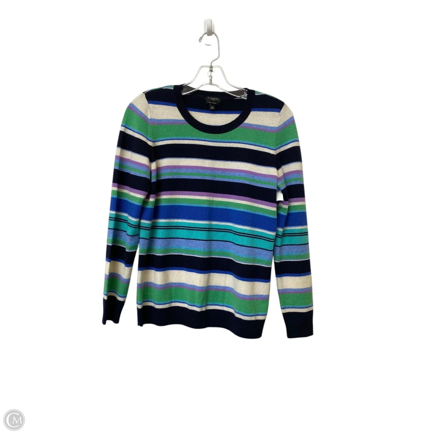Sweater Cashmere By Talbots In Striped Pattern, Size: Mp