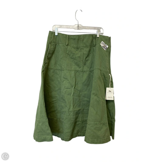 Skirt Maxi By Free Assembly In Green, Size: 12