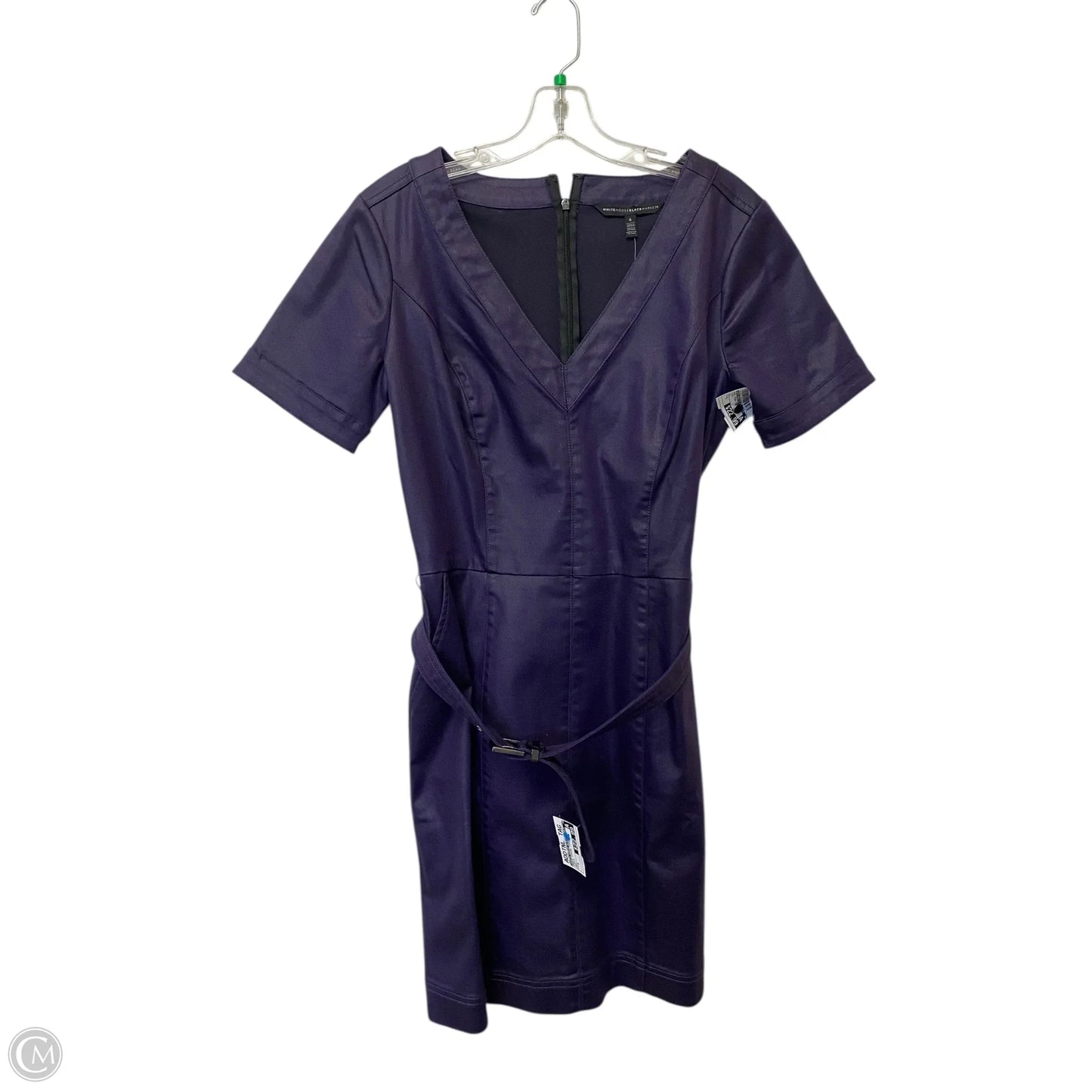 Dress Casual Midi By White House Black Market In Purple, Size: 6