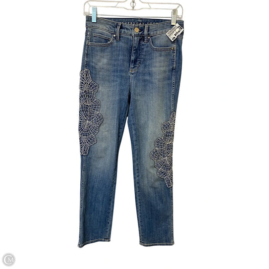 Jeans Straight By White House Black Market In Blue Denim, Size: 0