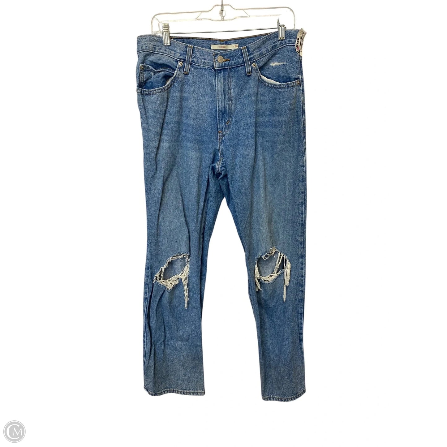 Jeans Straight By Levis In Blue Denim, Size: 10