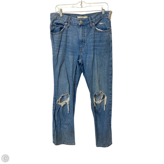 Jeans Straight By Levis In Blue Denim, Size: 10