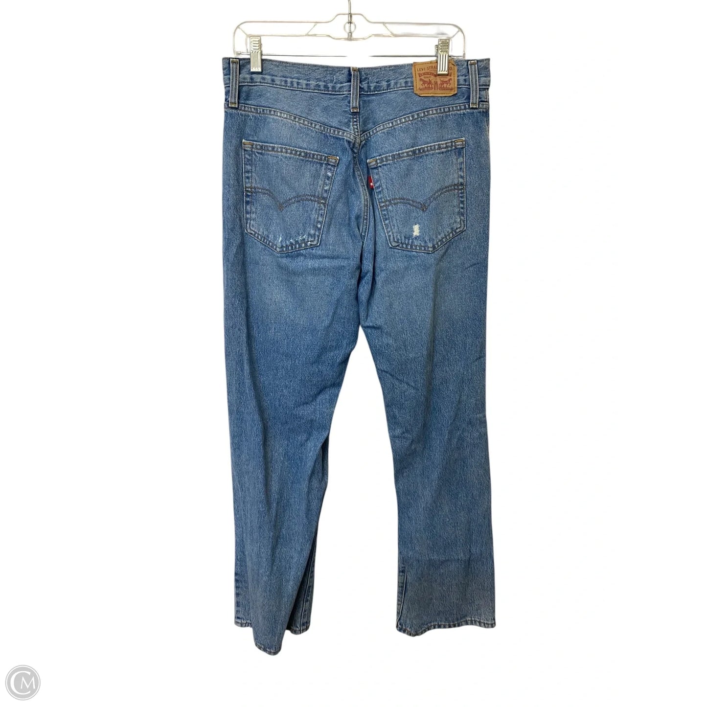 Jeans Straight By Levis In Blue Denim, Size: 10