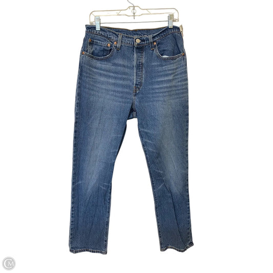 Jeans Straight By Levis In Blue Denim, Size: 12