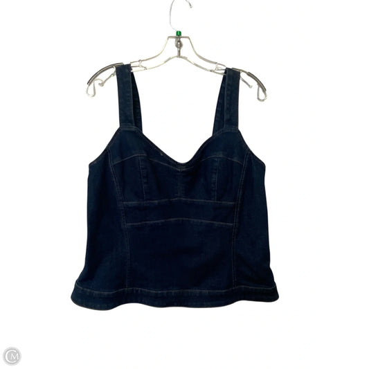 Top Sleeveless By White House Black Market In Blue Denim, Size: 14