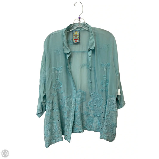 Top Long Sleeve By Johnny Was In Blue, Size: Xl