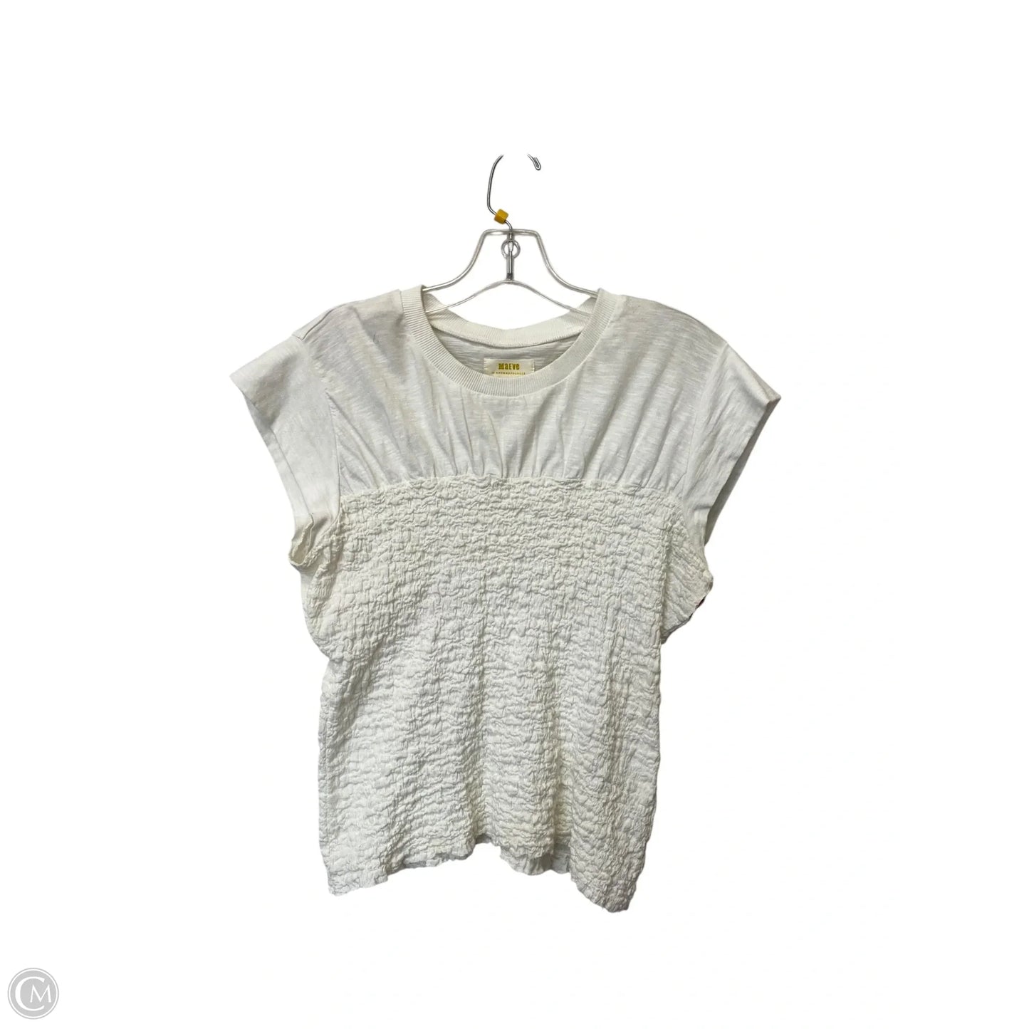 Top Short Sleeve By Maeve In White, Size: L