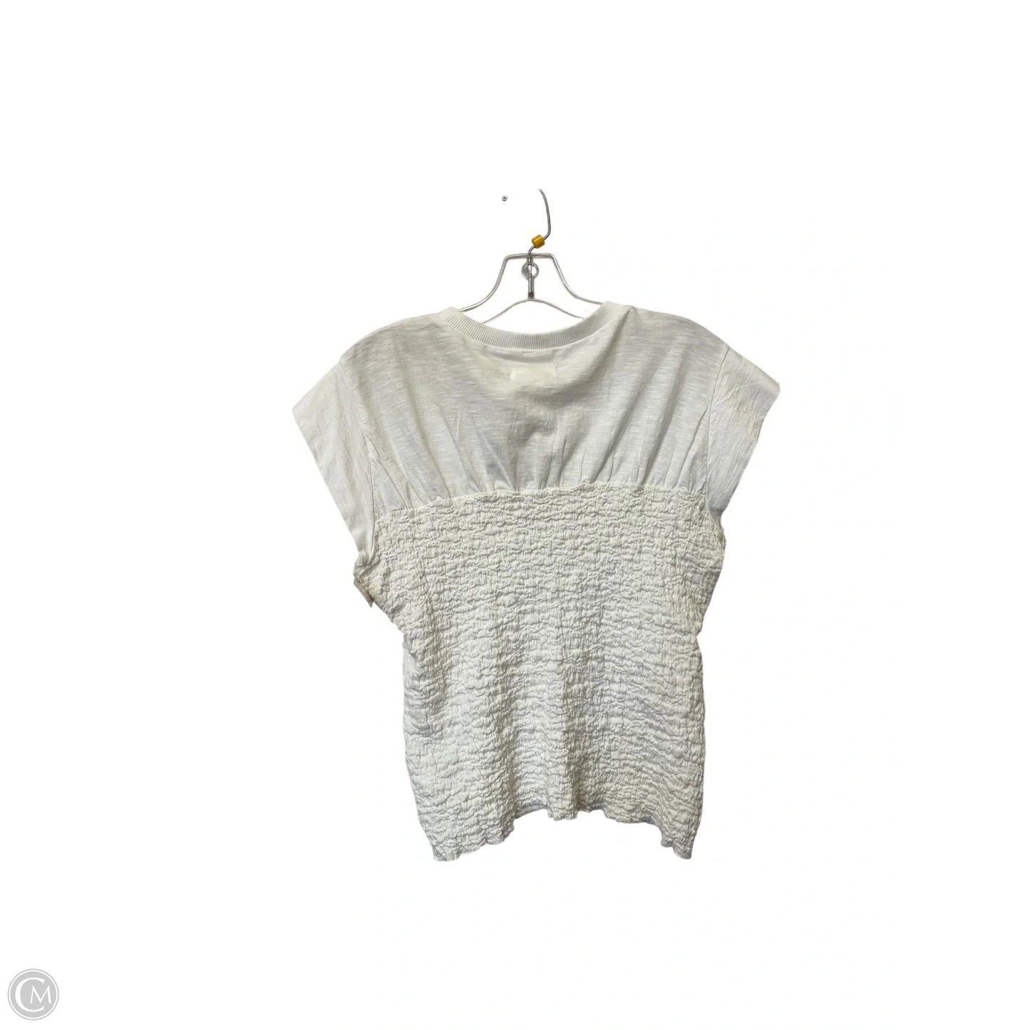 Top Short Sleeve By Maeve In White, Size: L