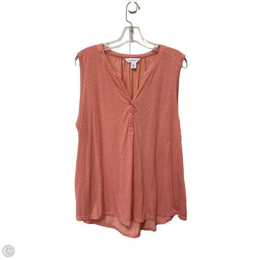 Top Sleeveless By Liz Claiborne In Pink, Size: Xxl