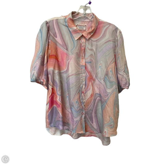 Top Short Sleeve By Johnny Was In Rainbow Print, Size: L