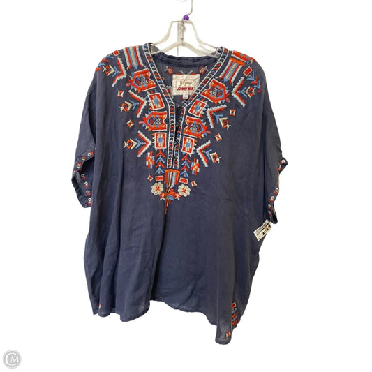 Top Short Sleeve By Johnny Was In Grey, Size: L