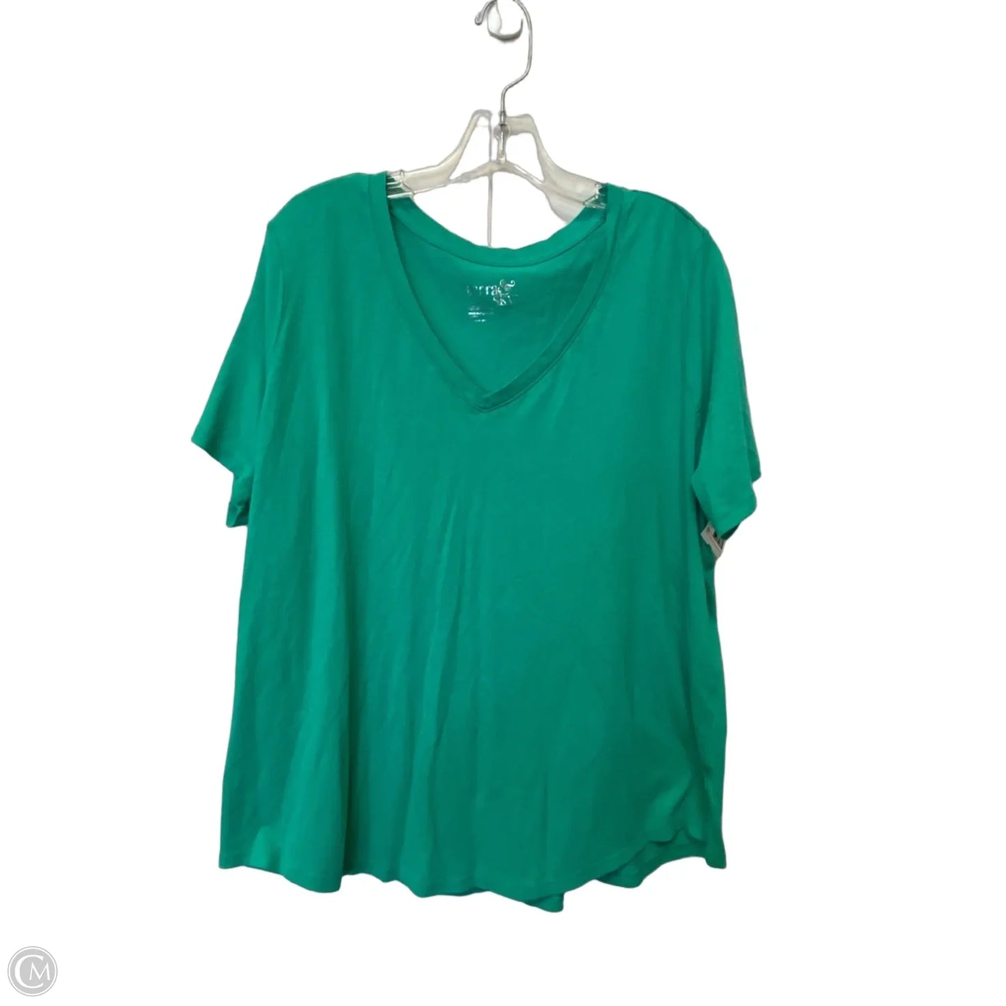 Top Short Sleeve Basic By Terra & Sky In Green, Size: 1x