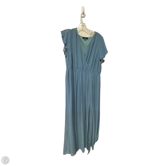 Dress Party Long By Lulus In Blue, Size: 2x