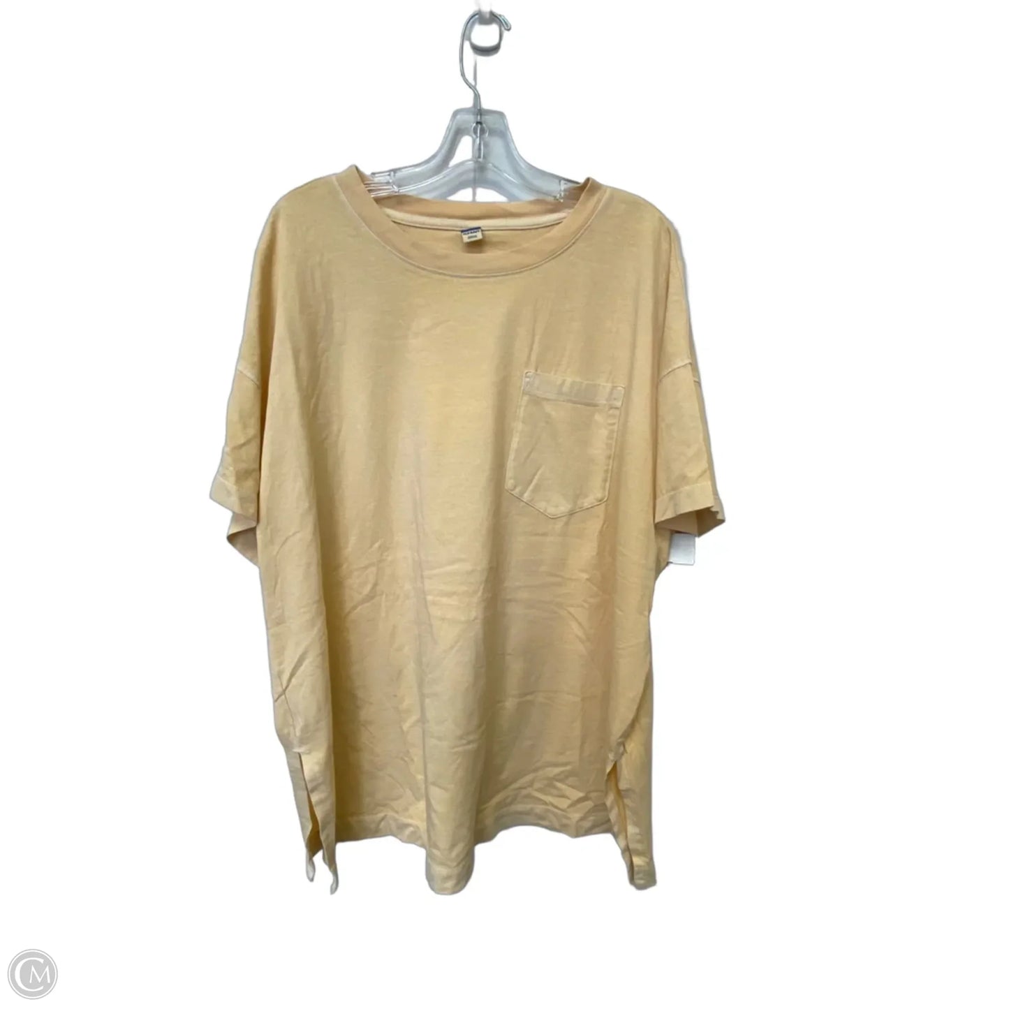 Top Short Sleeve Basic By Old Navy In Yellow, Size: Xl