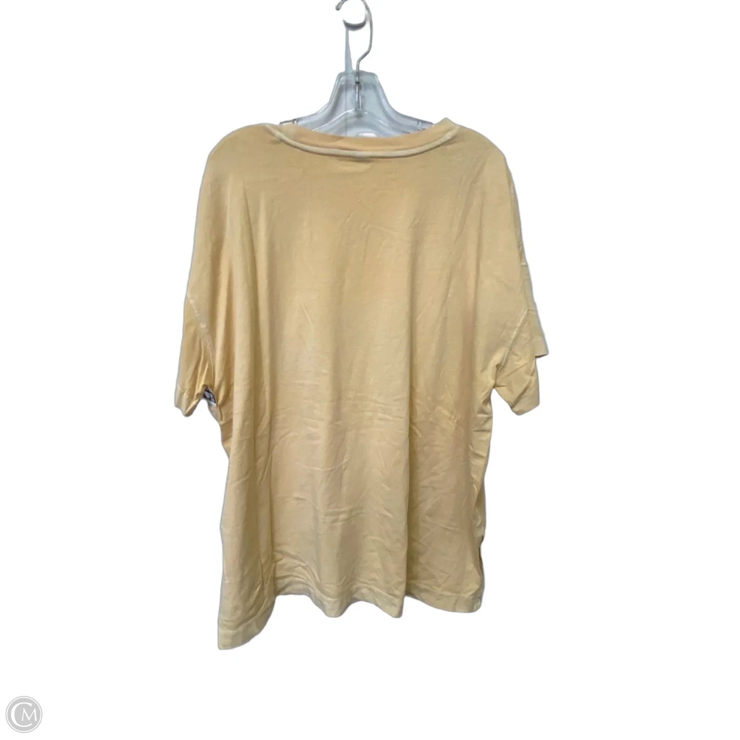 Top Short Sleeve Basic By Old Navy In Yellow, Size: Xl