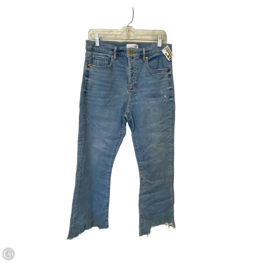 Jeans Flared By Loft In Blue Denim, Size: 8