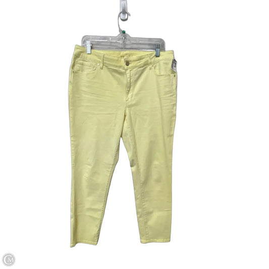 Pants Cropped By White House Black Market In Yellow, Size: 12