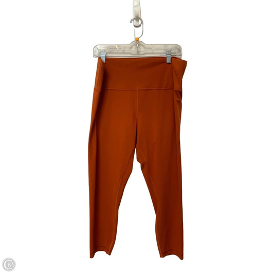 Athletic Leggings By Lululemon In Orange, Size: 18
