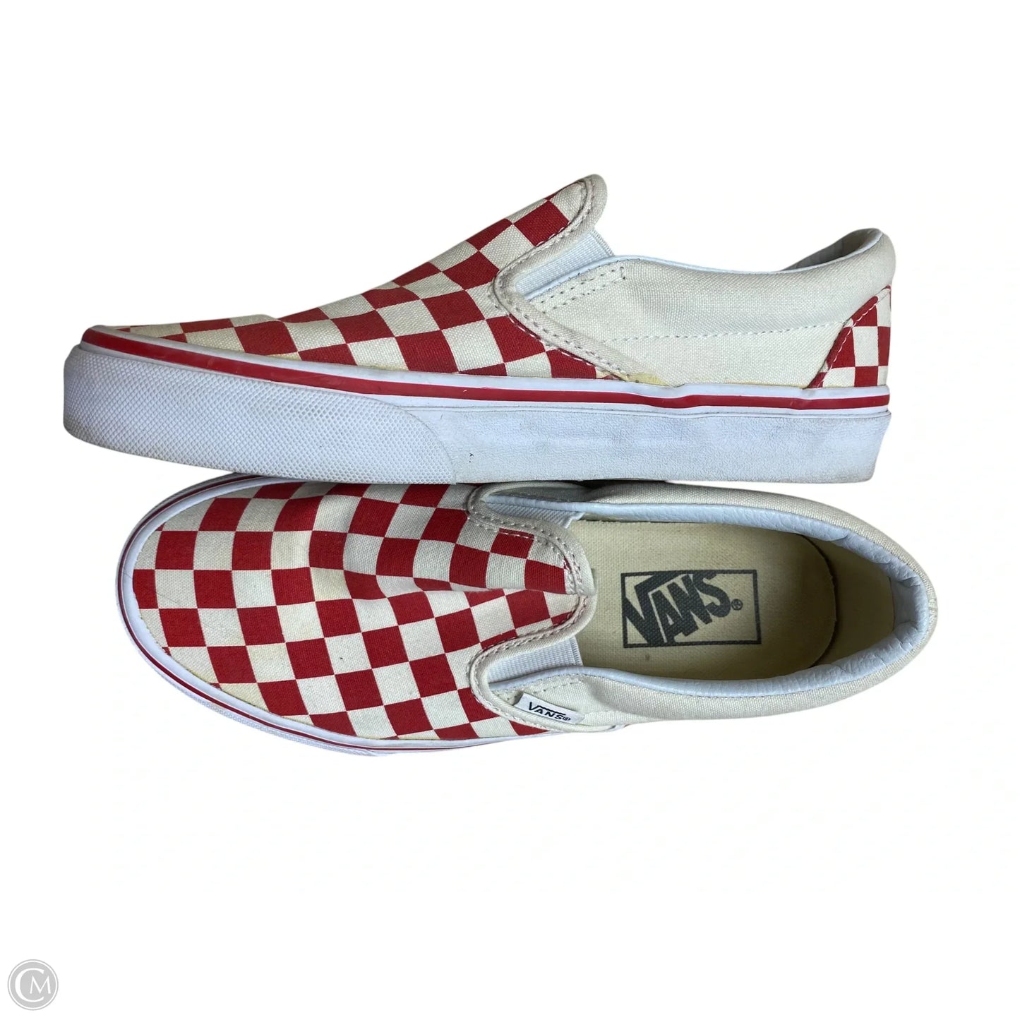Shoes Flats By Vans In Cream, Size: 6.5
