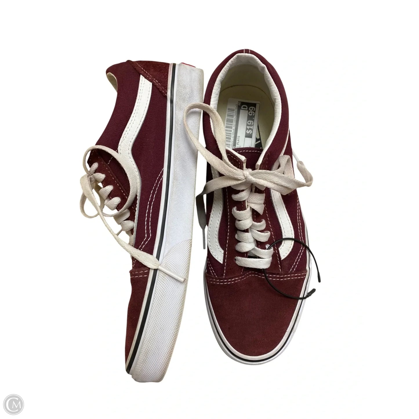 Shoes Flats By Vans In Maroon, Size: 9
