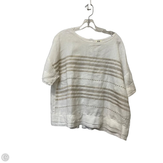 Top Short Sleeve By Sympli In White, Size: M