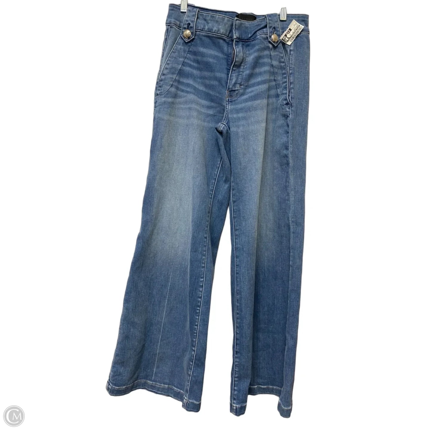 Jeans Wide Leg By White House Black Market In Blue Denim, Size: 8