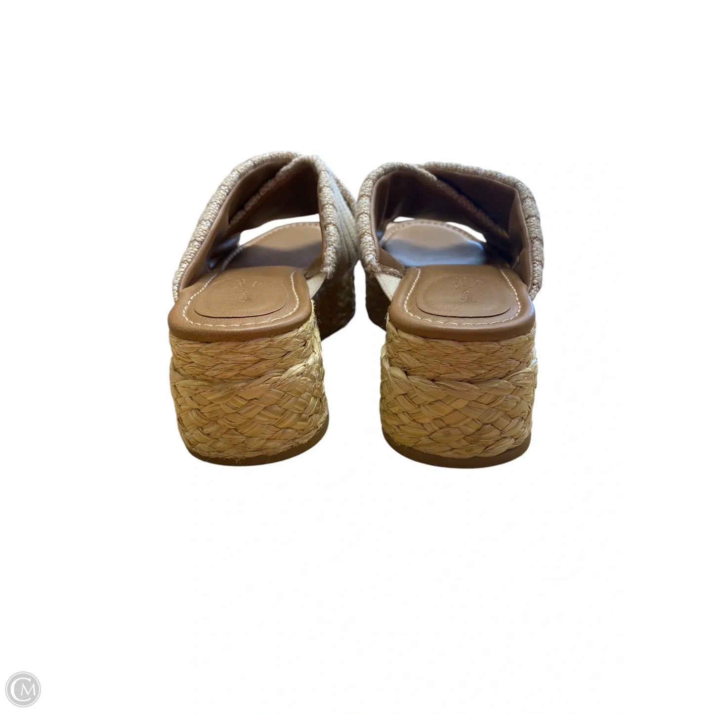 Sandals Heels Wedge By Universal Thread In Beige, Size: 8