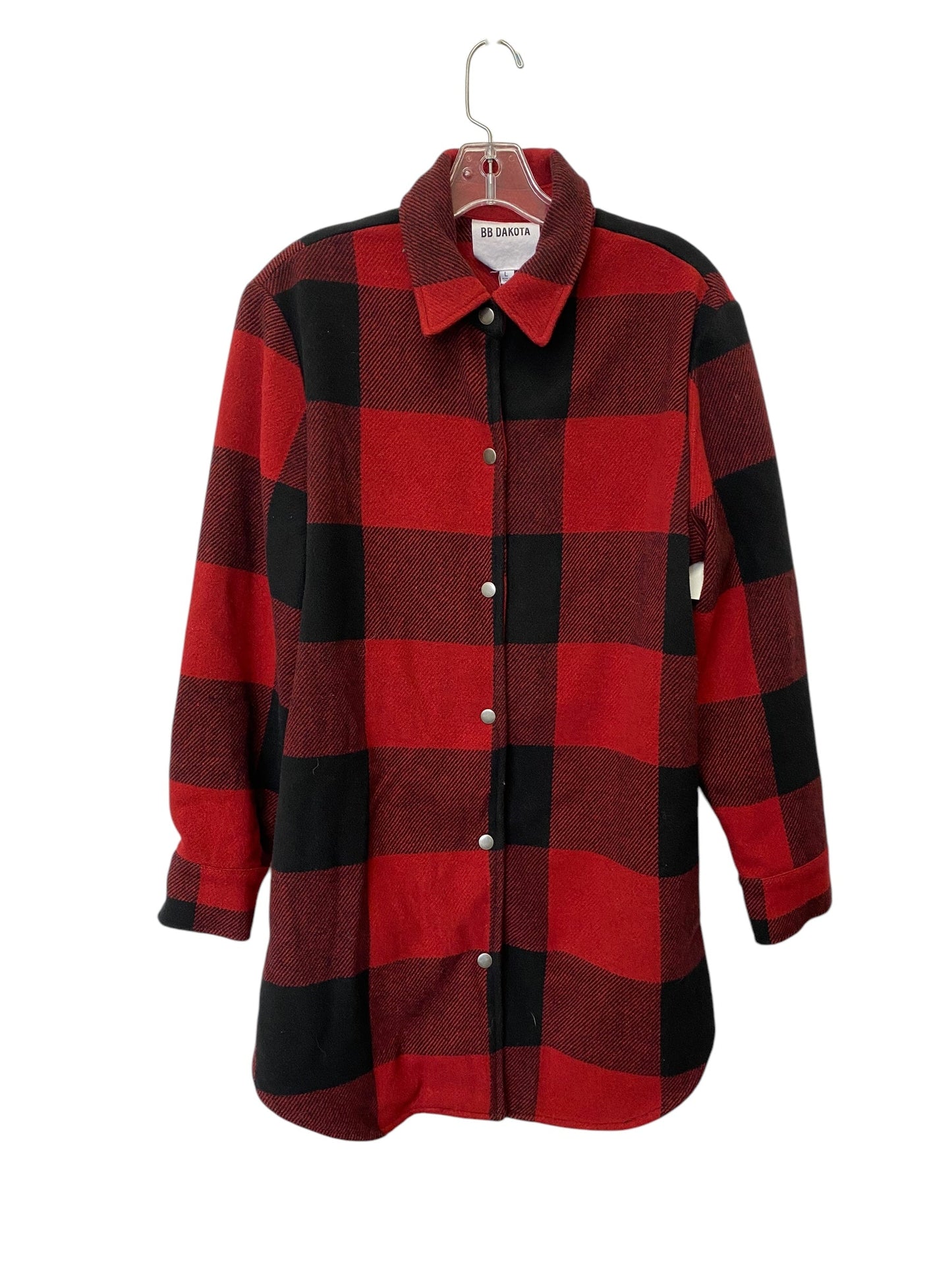 Jacket Shirt By Bb Dakota In Red, Size: L