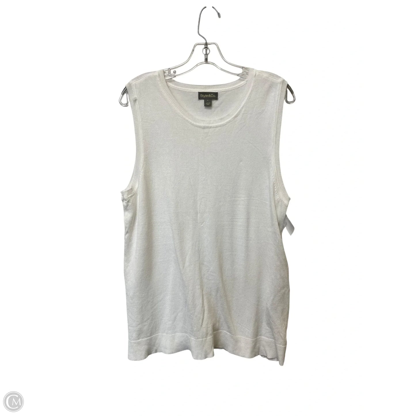 Tank Top By Style And Company In White, Size: L