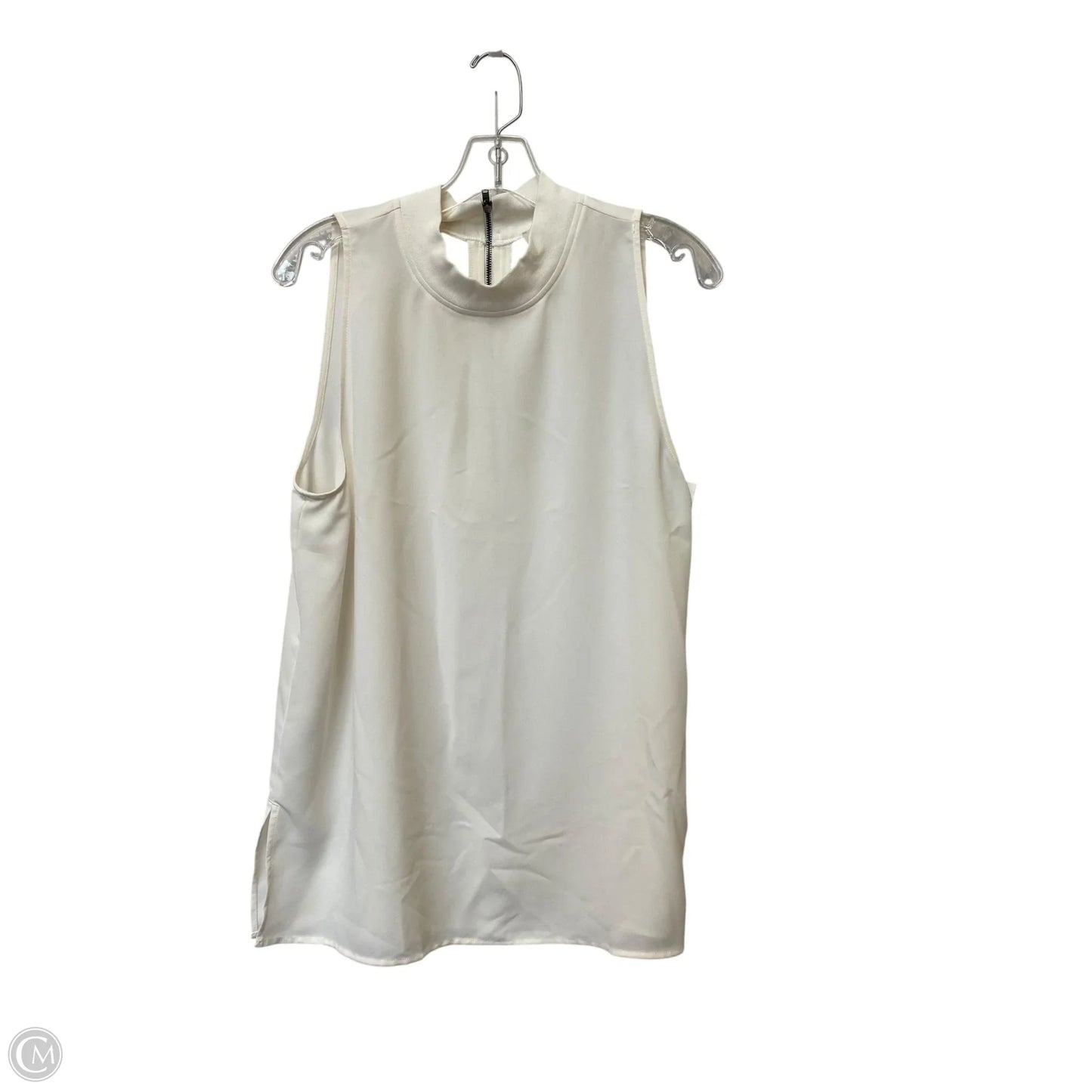 Top Sleeveless By Loft In White, Size: L