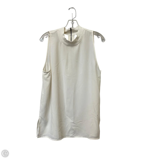 Top Sleeveless By Loft In White, Size: L