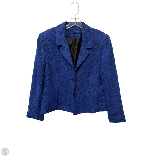 Blazer By Karen Scott In Blue, Size: 12