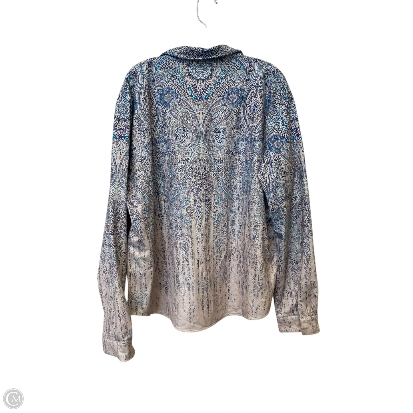 Top Long Sleeve Basic By Cmf In Blue, Size: Xxl