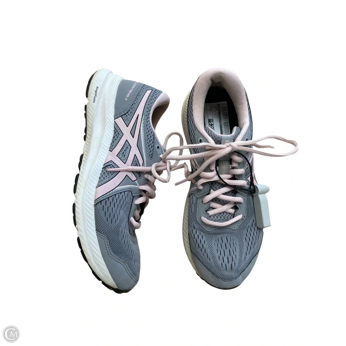 Shoes Athletic By Asics In Grey & Pink, Size: 8